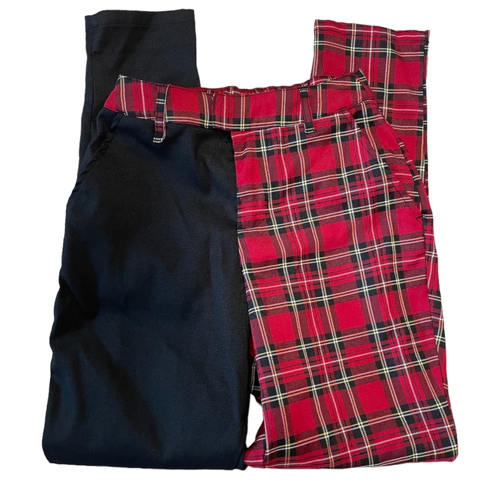 Hot Topic Red & Black Split Trousers